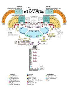 Map of Encore Beach Club Las Vegas (2025)